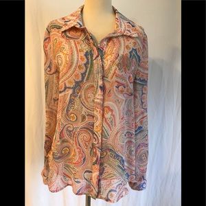 Tommy Hilfiger: Sheer, paisley shirt